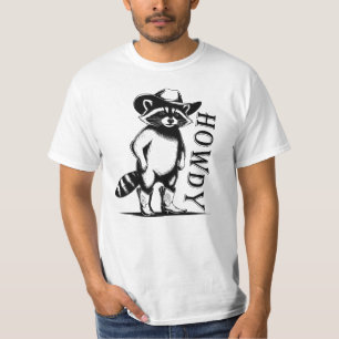 Howdy, lustiger Western Raccoon T-Shirt