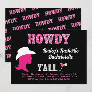Howdy Nashville Bachelorette Invitation