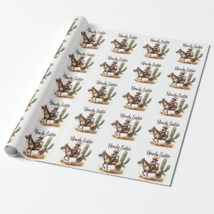 Howdy Oaster Bunny Reiten Geschenkpapier