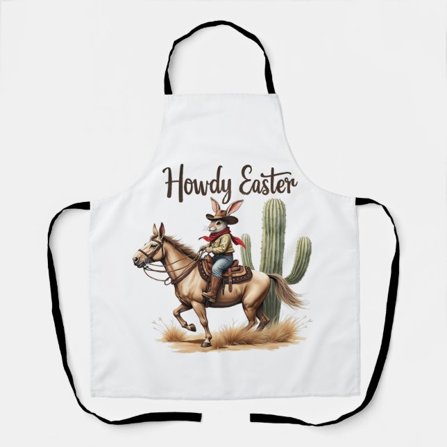 Howdy Oaster Bunny Reiten Schürze (Vorderseite)
