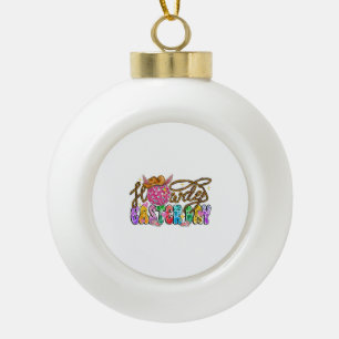 Howdy Oaster Day Keramik Kugel-Ornament