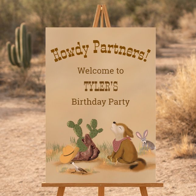 Howdy Partners Wild West Willkommensschild Poster (Von Creator hochgeladen)