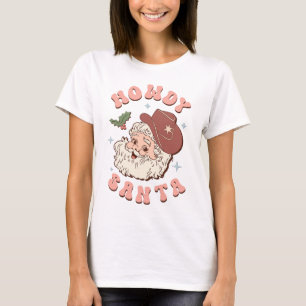 Howdy Père Noël, Cowboy Santa Claus T-shirt