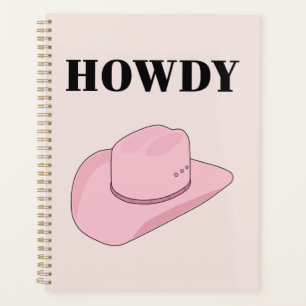 Howdy Pink Cowboy Hat Planer