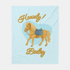 Howdy! Pony Blanket | Personalisierte Geschenke fü Fleecedecke