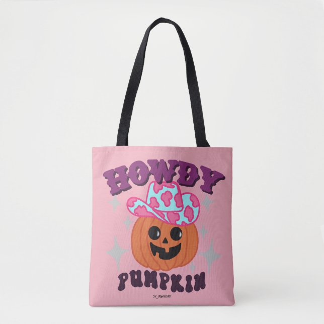 Howdy Pumpkin-Baby Pink Tasche (Vorderseite)