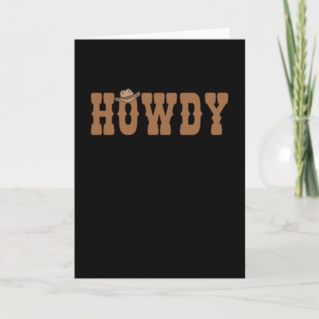 Howdy Rodeo Western Country Southern Karte (Vorderseite)