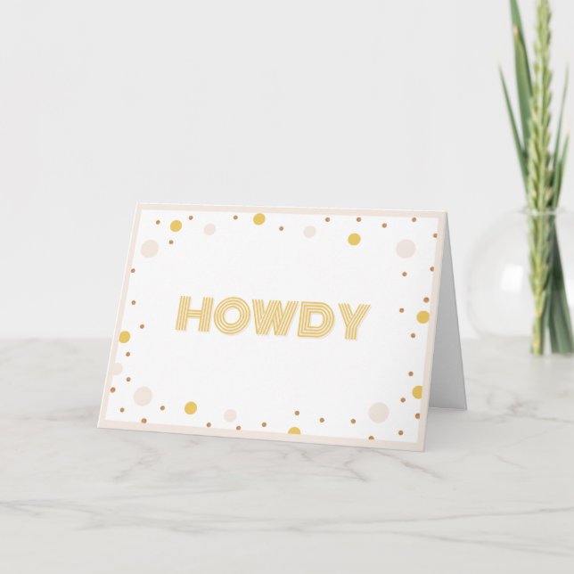 Howdy Texas Zuhause Anniversary Realtor Card Karte (Vorderseite)