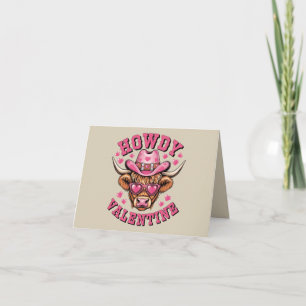 Howdy Valentine Cow Valentines Da&y Coquette Liebe Karte