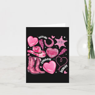 Howdy Valentine Day Western Cowgirl Xoxo Disco Hef Karte