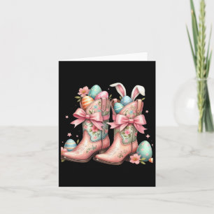 Howdy Western Osterbunny Coquette Cowboy Boots E Karte