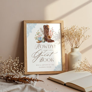 Howdy Wild Western Baby Boy Showbook Gästebuch