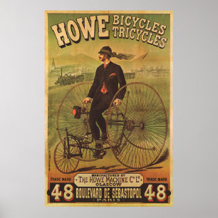 Howe Fahrräder Vintage Poster