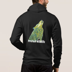 Howing Artic Wolf Naturschutz Hoodie