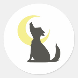 Howl am Mond Runder Aufkleber
