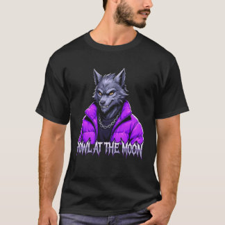 Howl at the Moon Werwolf Lila Daunenjacke T-Shirt