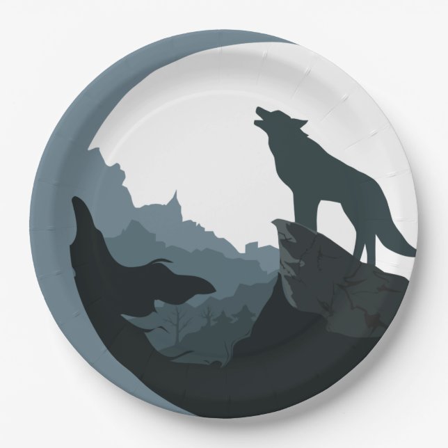 Howl auf dem Mond Pappteller (Vorderseite)