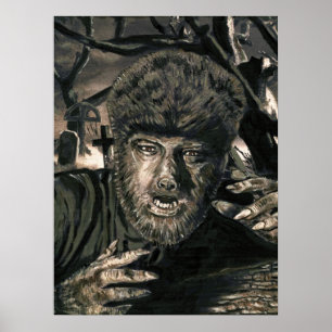 Howl auf dem Mondplakat Poster