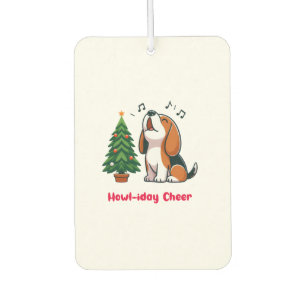 Howl-iday Cheer Beagle mit einem Weihnachtsbaumdes Autolufterfrischer