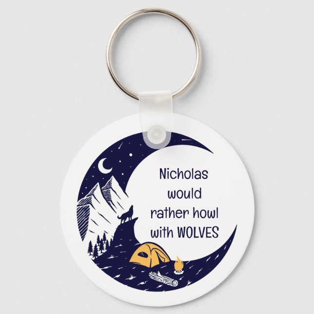 Howl mit dem Namen Wölfe Schlüsselanhänger (Vorderseite)