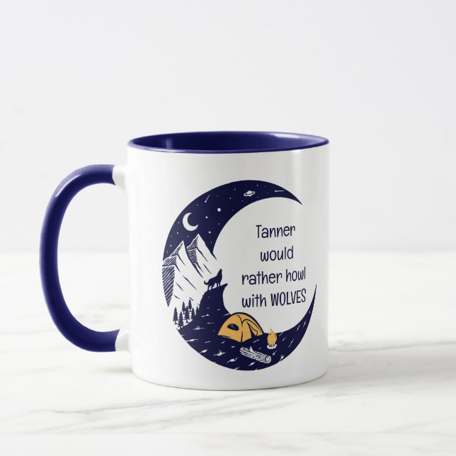 Howl mit dem Namen Wölfe Tasse (Links)
