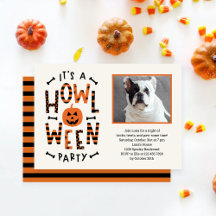 Howl-O-Ween Chien Halloween Fête Invitation