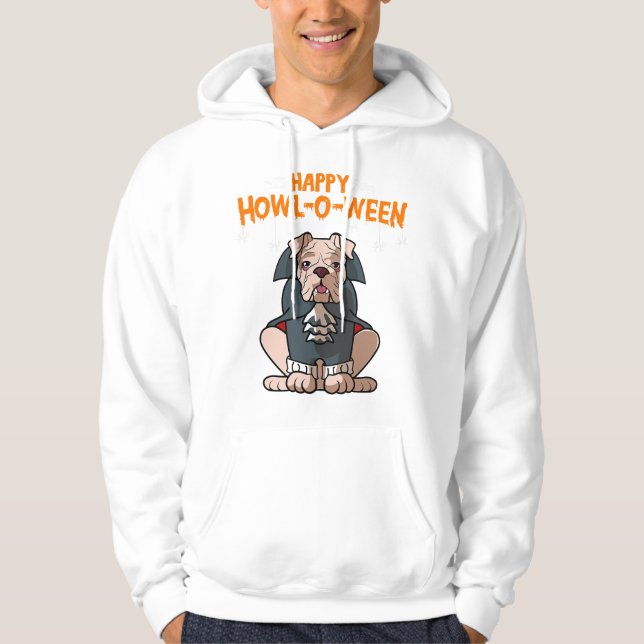 Howl-o-ween englische Bulldoghund Mom halloween co Hoodie (Vorderseite)