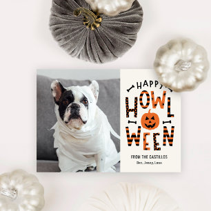 Howl-O-Ween Haustier-Halloween-Fotokarte Karte
