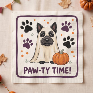 Howl O Ween Pfotenabdrücke Orange Party Serviette
