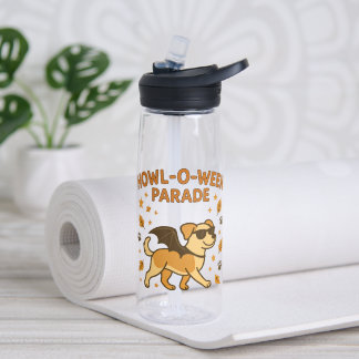 Howl-O-Ween-Umzug Hund Halloween Lustige Fledermau Trinkflasche