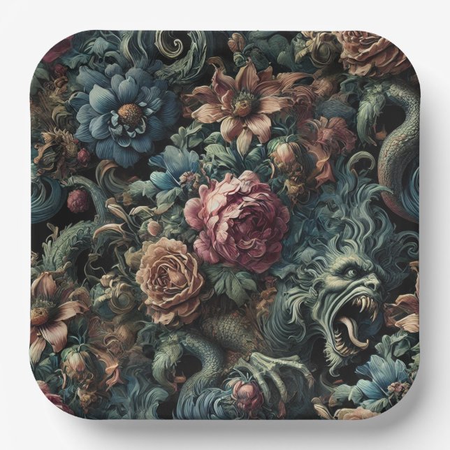 Howl of the Gilded Wild – Gothic Mythical  Pappteller (Vorderseite)