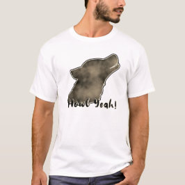Howl Yeah! Space Galaxy Wolf Silhouette T - Shirt