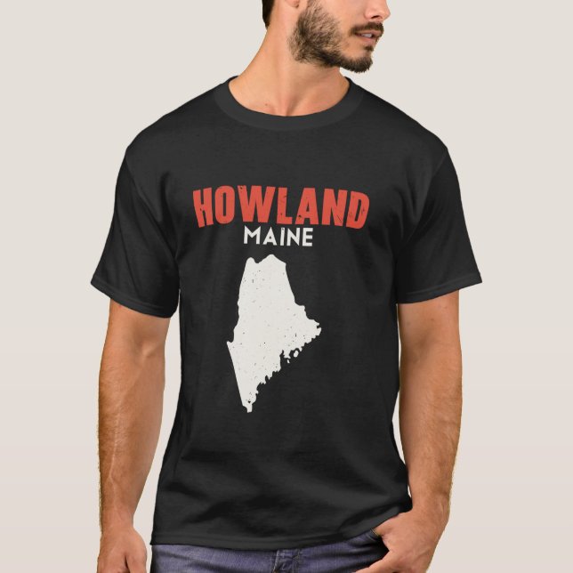 Howland Maine USA Staat America Travel Mainer T-Shirt (Vorderseite)