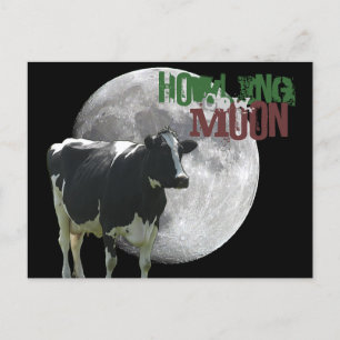 Howlin Cow Moon Postkarte