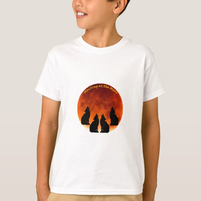 Howling am Mond. T-Shirt (Vorderseite)