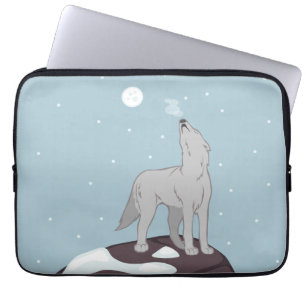 Howling Arctic Wolf Laptopschutzhülle