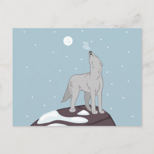 Howling Arctic Wolf Postkarte