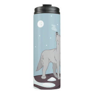 Howling Arctic Wolf Thermosbecher