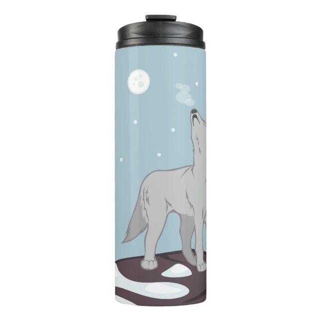 Howling Arctic Wolf Thermosbecher (Vorderseite)