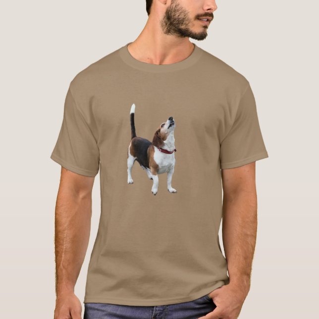 Howling Beagle Dog Funny T-Shirt (Vorderseite)