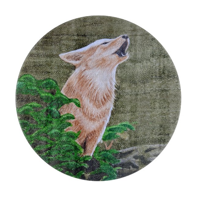 Howling Coyote Schneidebrett (Vorderseite)