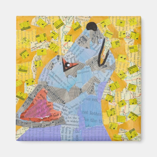 Howling Dog Magnet (Vorne)