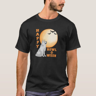 Howling Husky am Moon Happy Howl O Leen Halloween T-Shirt