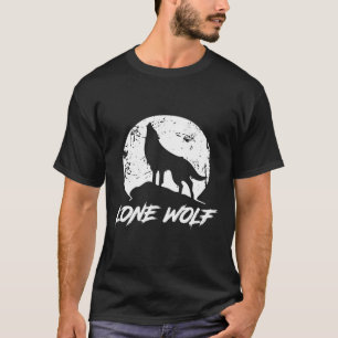 Howling Lone Wolf auf dem Mond T - Shirt für Män