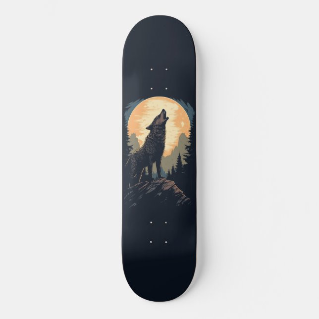 Howling Lone Wolf Skateboard Deck (Vorderseite)