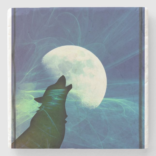 Howling Moon Steinuntersetzer (Vorderseite)