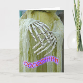 Howling Skeleton Halloween Carte d'anniversaire
