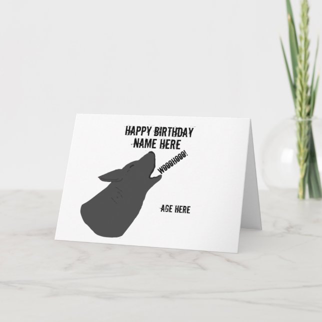 Howling Visage carte d'anniversaire ajouter le nom (Devant)