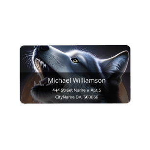 Howling Wolf Adressaufkleber