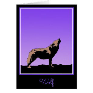 Howling Wolf at Sunset - Art faunique original